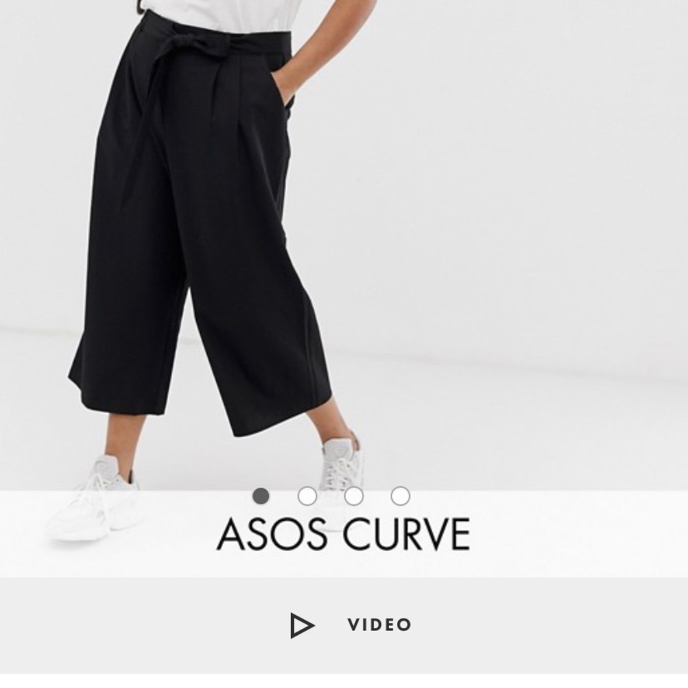 ASOS DESIGN culotte with tie waist